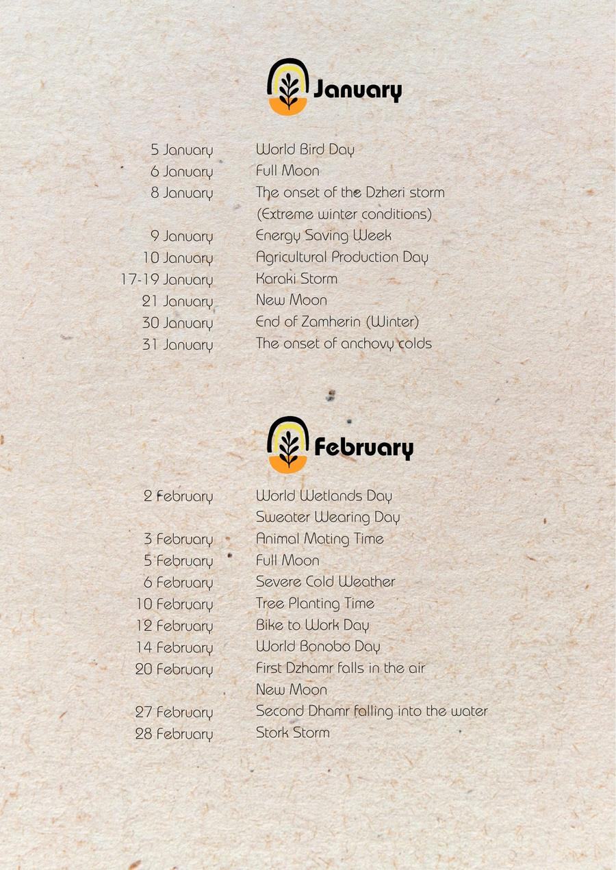January · February