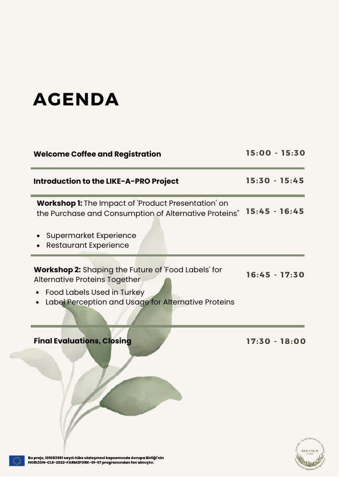 Agenda · From Shelves to Table · Rast, Urla